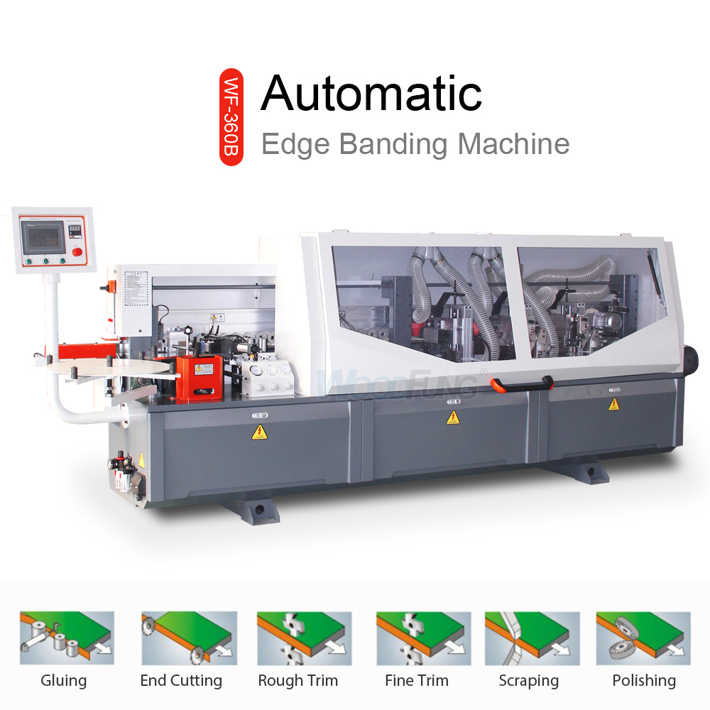 WF-360B wood working machine fully automatic edge banding machine for pvc